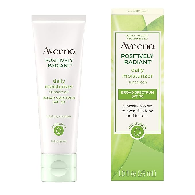 Aveeno Positively Radiant Daily Moisturizer Spf30, 1oz, 1 Oz Beauty