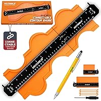 VEITORLD Connectable Contour Gauge(10+5 Inch), Christmas Unique Gifts for Men Dad Husband Him, Cool Stocking Stuffers for Men