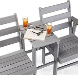 VonHaus Adirondack Love Seat 2 Seater Grey Jack & Jill Patio Set view 9