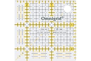 Omnigrid 2-1/2" Grid Ruler, Clear Quilting and Sewing Ruler