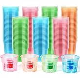 500 Disposable Bomber Cups, 4oz Plastic Shot Glasses, Assorted Colors | Sturdy Plastic Bomber Shot Glasses &amp; Bomb Cups for Shots, Mixed Drinks, Weddings, Valentines Day &amp; Party Gatherings