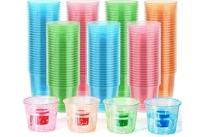 JOLLY CHEF 500 Disposable Bomber Cups, Color Plastic Bomber Shot Glasses,Highly Durable and Reusable Shot Cups Perfect for Wedding, Thanksgiving, Halloween, Christmas Party