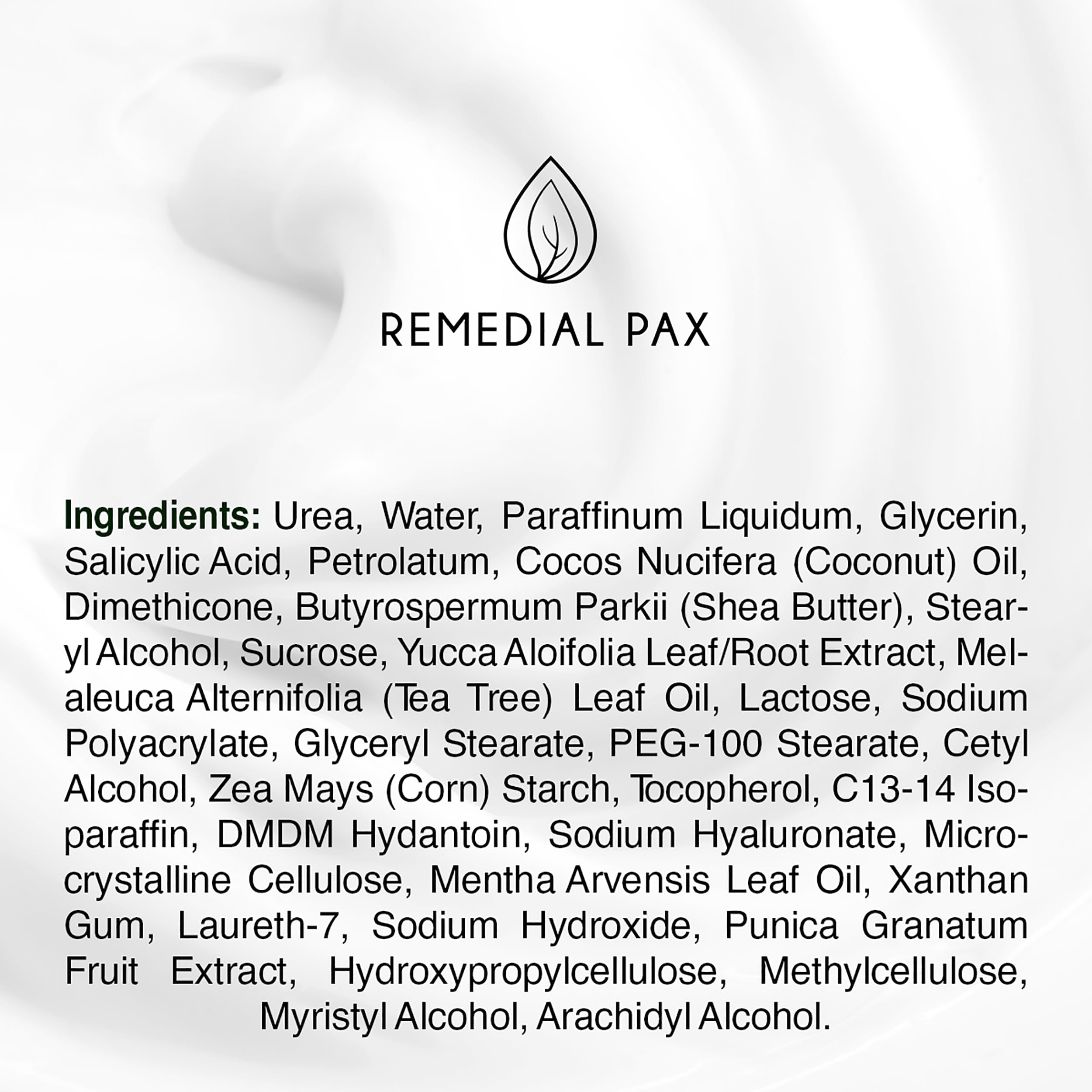 REMEDIAL PAX Urea Cream 40 Percent for Feet, 40% Urea Foot Cream for Dry Cracked Heels Knees Elbows Callus Hands with 2% Salicylic Acid, Foot Moisturizer, Moisturizer for Feet Care