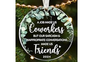 HUNIGIFT Coworker Appreciation Gifts - Coworker Gift - Thank You Gifts for Coworkers Women - Christmas Coworker Gifts, Gifts for Coworkers - Coworker Christmas Ornament - Acrylic Christmas Ornaments 2024