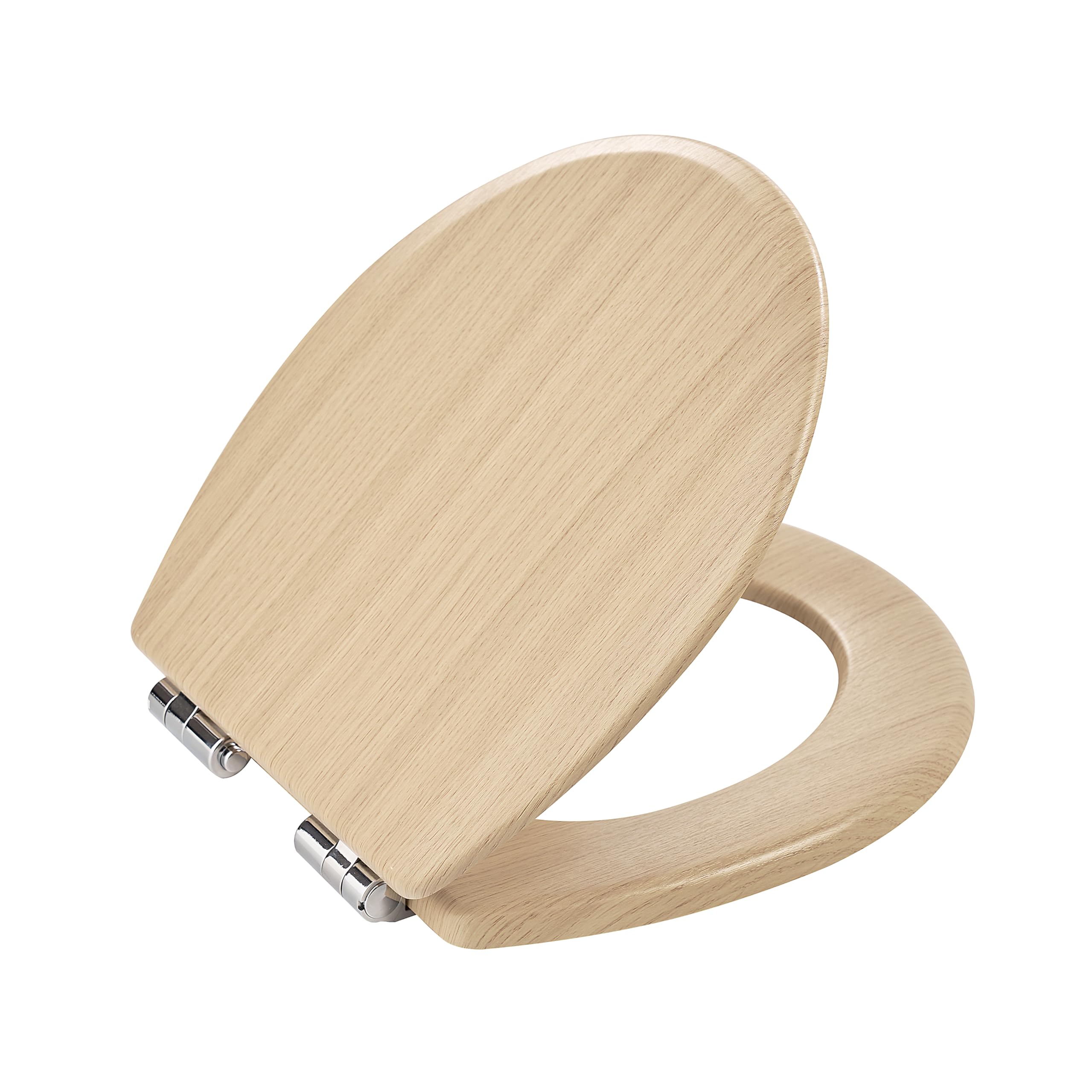 Photo 1 of *** FACTORY SEALED*** Toilet Seat, Slow Close, Premium Moulded Wood, Quick Release, Nordic Light Oak Look, PIKLiDS, Laminated Woodgrain Finish (Round)