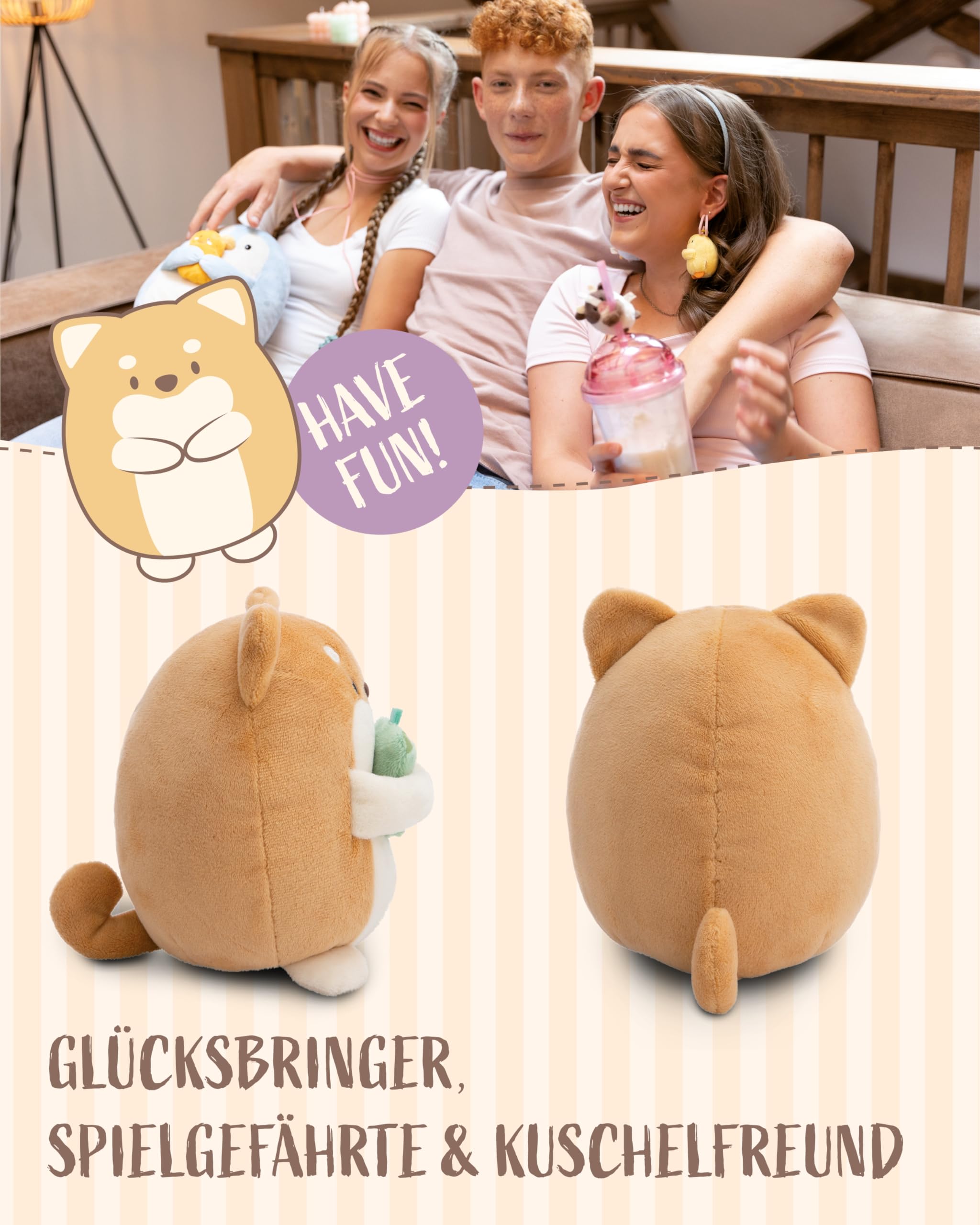 NICI MYMOCHI Kuscheltier Hund Hiro 16 cm mit Bubble Tee in Geschenkbox 11x12x6,5 cm, Flauschiges Stofftier zum Kuscheln, Spielen und Liebhaben - 61152 5