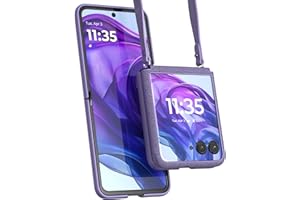 Motorola Razr+ (Plus) 2024 Fresh Lavender Adjustable Cross Body Case - Premium Lanyard Hinge Strap Cover for Stylish Carrying Convenience and Fashionable Drop Protection