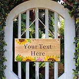 EDSG Personalised Wooden Garden Sign Plaque Outdoor Welcome 186x92mm view 6