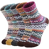Pleneal Wool Socks for Women - Womens Winter Warm Wool Sock Men Cozy Knit Boots Socks for Women