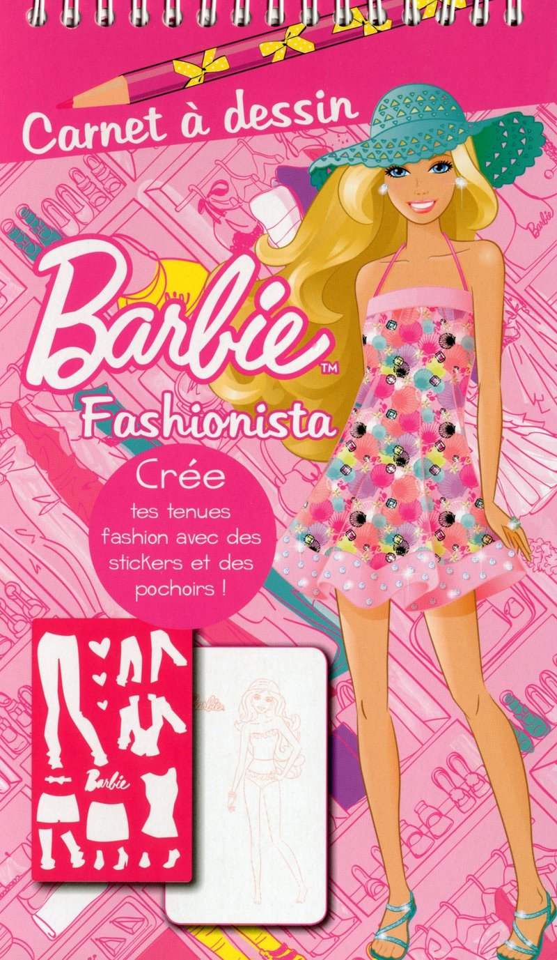 Barbie Fashionista Carnet A Dessin Pochoirs Stencils Licences French Edition Mao Maximilien Amazon Com Books
