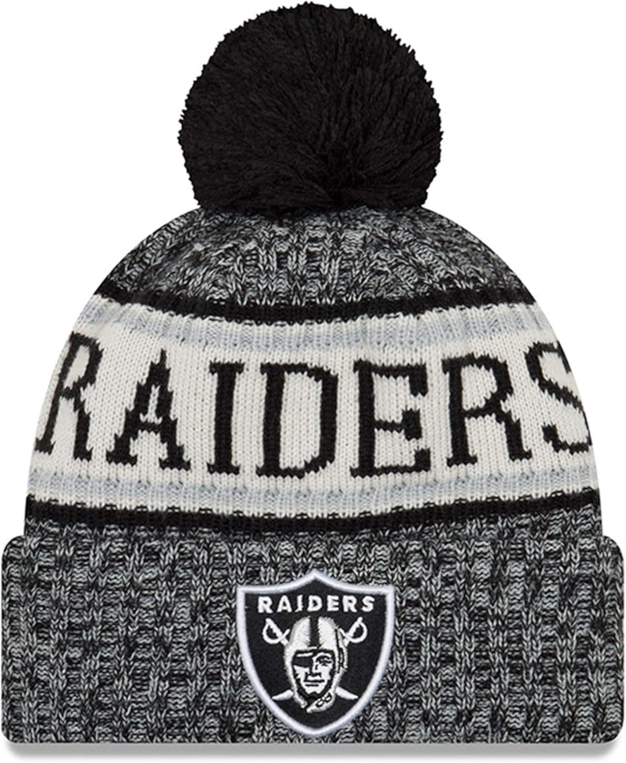 New Era Youth Raiders Sport Knit NFL Beanie Black, Jr./ Youth Clothing