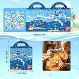 GUYUCOM 4 Pack Reusable Sticker Books Ocean Body Insect Farm Kids 3 4+ view 5