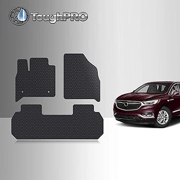 Amazon Com Toughpro Floor Mat Accessories Set Front Row 2nd Row Compatible With Buick Enclave All Weather Heavy Duty Made In Usa Black Rubber 2018 2019 2020 2021 Automotive