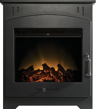 Adam Holston Electric Inset Stove Fire Black Remote 7-Day Timer LED Log Effect