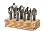 Shars 8PCS 1/16"-3/8" HSS Corner-Rounding End Mill