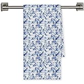 Chicimln Chinoiserie Siberian Husky Kitchen Towels, Gifts for Husky Lovers Decorative Hand Towels for Bathroom, Blue and White Dog Dish Tea Towel Drying Cloth for Kitchen Decor, 16x24 Inch