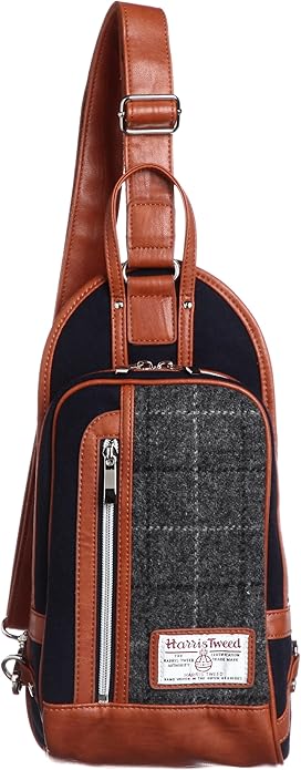 Amazon メンズビギ Men S Bigi 縦型ボディバッグ ハリスツイード Harris Tweed M0133ebg07 01 チェック Free ボディバッグ ワンショルダー