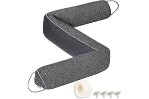 TORRAMI Under Door Draft Stoppers 30 Inch, Heavy Triangle Stop Draft Block Cold Air/Wind/Breeze Noise Blocker Door Sweeps Weather Stripping Bottom Seal Dark Gray