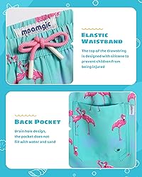 maamgic Boys Swim Trunks with Compression Liner