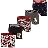 ED HARDY Mens Boxer Briefs Active Stretch Breathable Underwear, Comfortable Gym Boxer Briefs Multipack