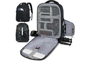 Camera Backpack Camera Bag for Photographers DSLR SLR Mirrorless Camera Case with Waterproof Rain Cover