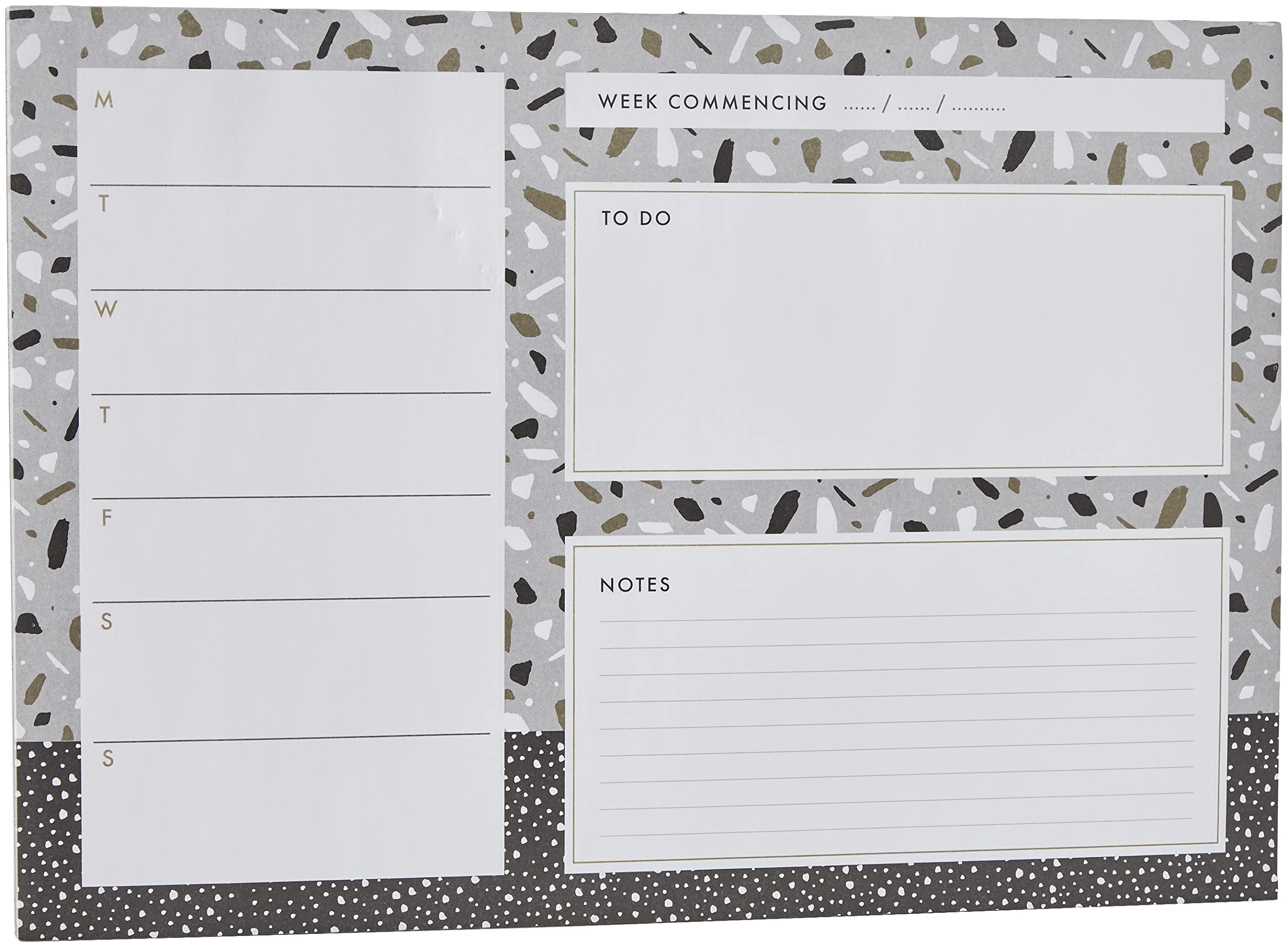 docrafts NOT 101128 A4 Noteworthy Metallic Mono Desk Pad