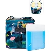 Sarah Wells Cold Gold Breastmilk Cooler Bag with Safety Tested Ice Pack – Insulated Milk Storage for Work, Travel & Daycare – Fits Bottles & Parts – Durable, Washable (Aquarelle)