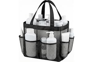 1 pc Mesh Shower Caddy Portable Bathroom Organizer Hanging - Large Shower Bag Tote with 8 Storage Pockets for Inside Shower, 