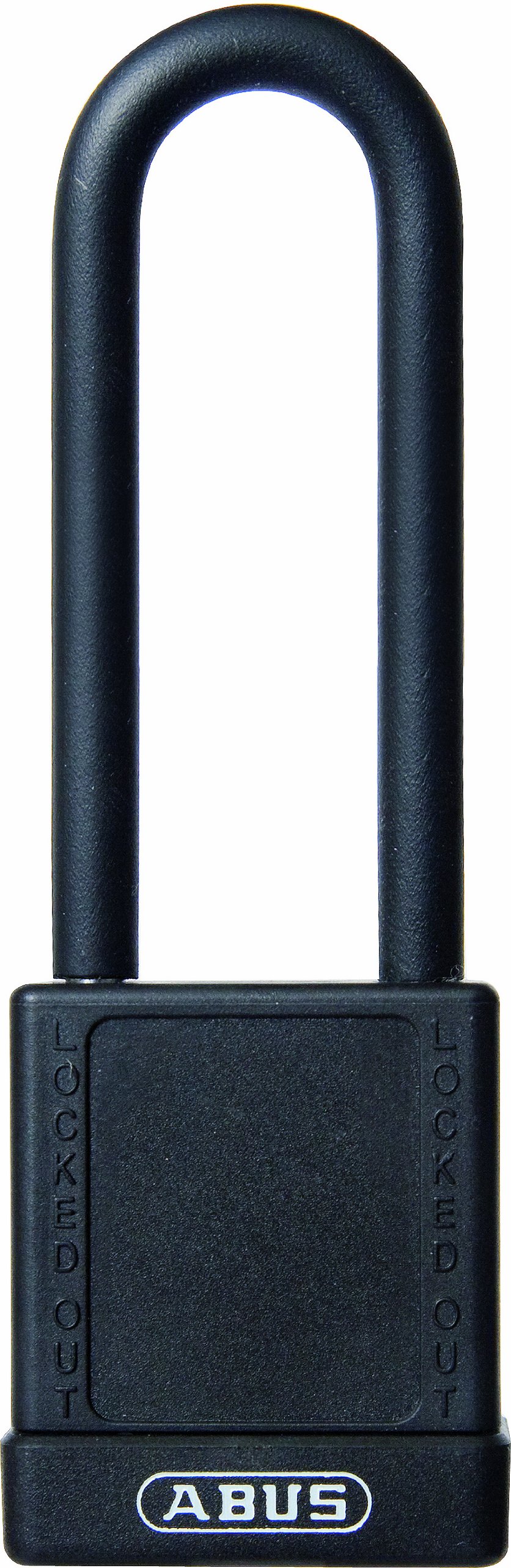 ABUS 58980 75mm Non Conductive Lock Out Tag Out Long Shackle Anodized Aluminium Padlock - Black