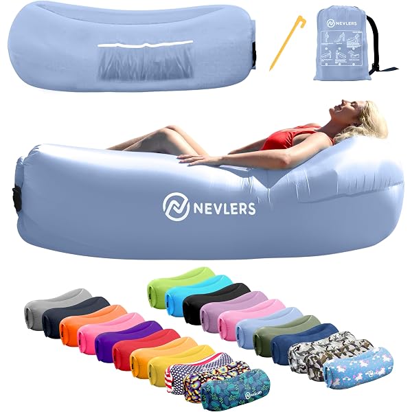 IDOO Inflatable Air Couch With Built-in Pump - 3-Seater Blow Up Sofa For Camping, Parties & Outdoors