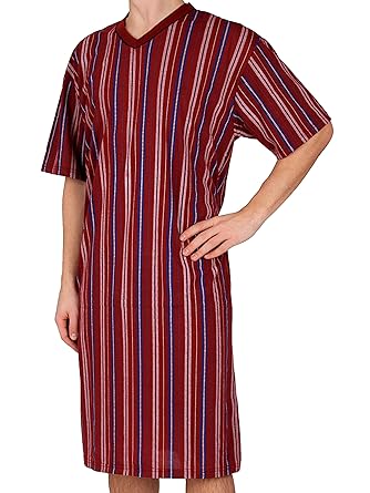 Classic Herrennachthemd, kurzarm, 100% Baumwolle, L XL XXL XXXL