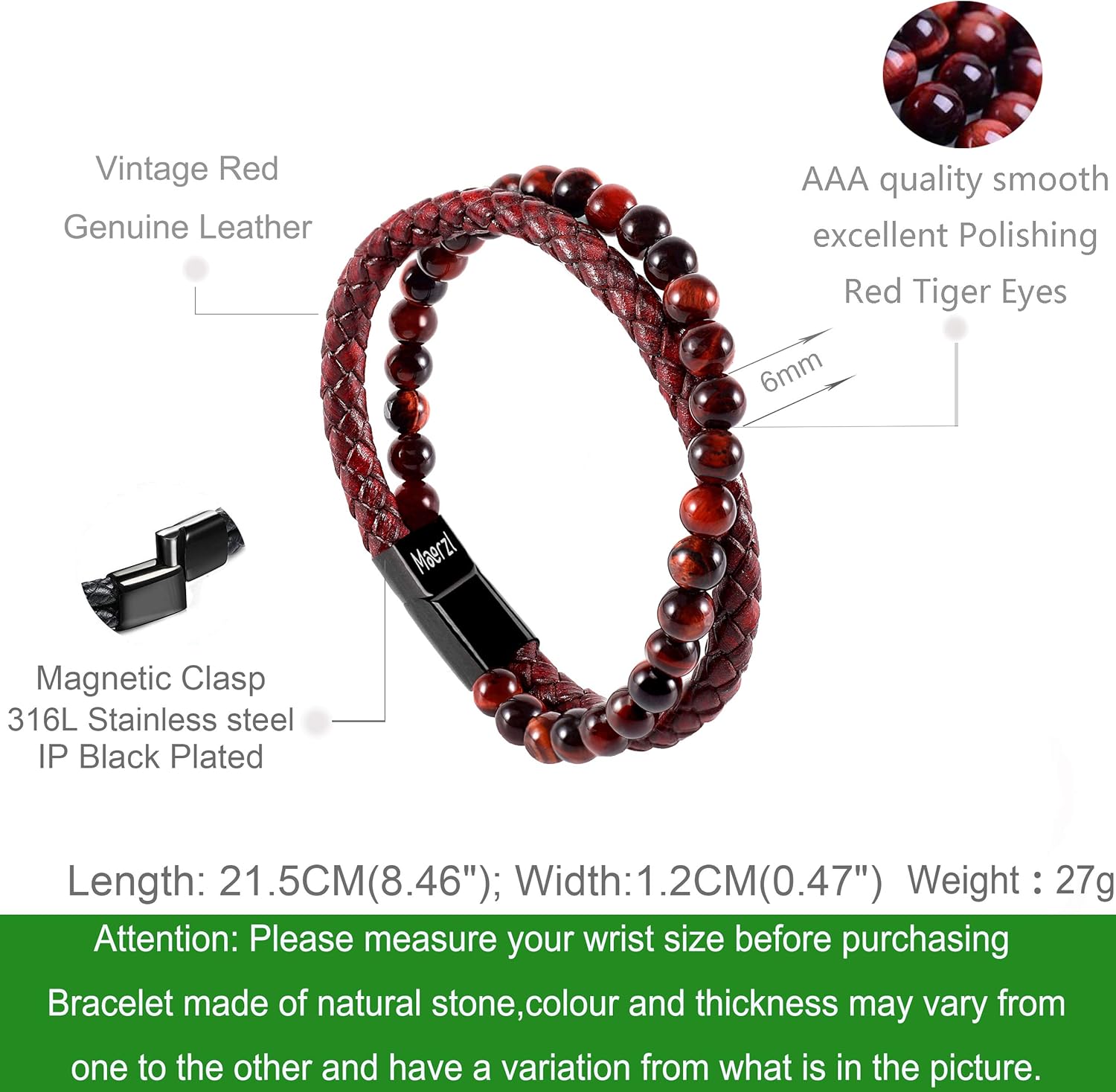 vintage red mens bracelet bead leather bracelet bracelet for men mens leather bracelet mens leather bracelet leather bracelet for men leather bracelet: Clothing