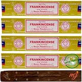 M & J Original Satya Nag Champa Frankincense Incense Sticks 4 Pack Holder