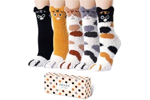 Zmart Super Soft Fluffy Plush Slipper Socks, Fuzzy Animal Socks Cozy Gifts Socks For Women Girls