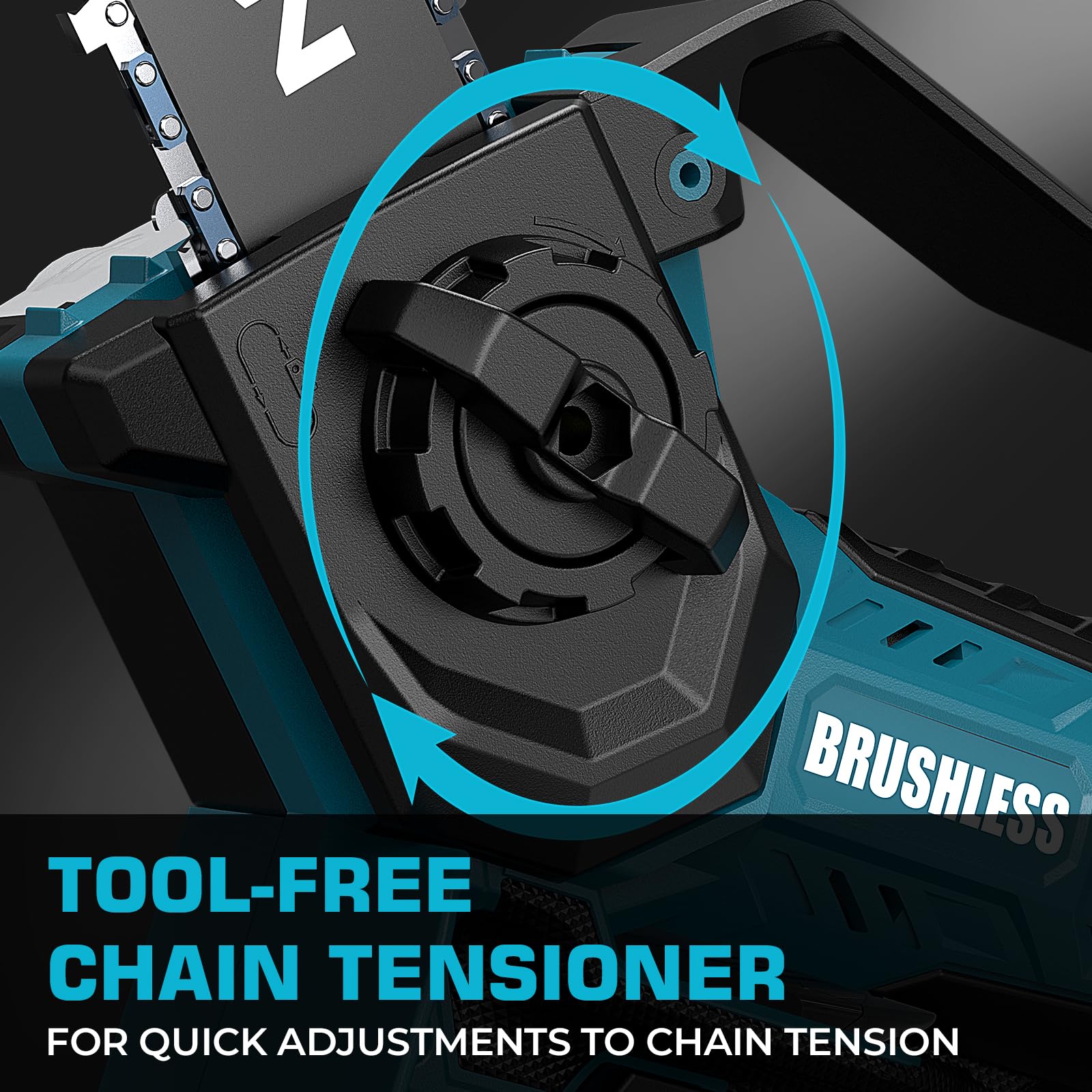 8-Zoll Kettensäge für Makita 18V Akku, automatischer Öler, bürstenlose 6-Zoll und 8-Zoll Akku Baumsäge, batteriebetriebene Mini-Kettensäge zum Holzschneiden und Baumbeschneiden (nur Werkzeug) 6