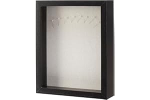 �鶹�� Basics Shadow Box Wood Rectangular Frame, 20 cm x 25.4 cm, Black