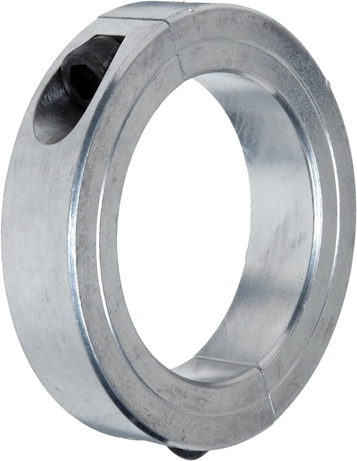 Climax Metal 2C-225-A Aluminum Two-Piece Clamping Collar, 2-1/4" Bore Size, 3-1/4" OD, With 5/16-24 x 1 Set Screw