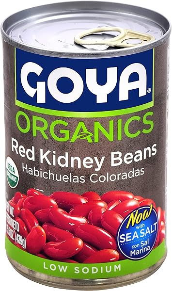 GOYA FOODS ORGANIC RED KIDNEY BEANS, 15.5 OUNCE (PACK OF 24)