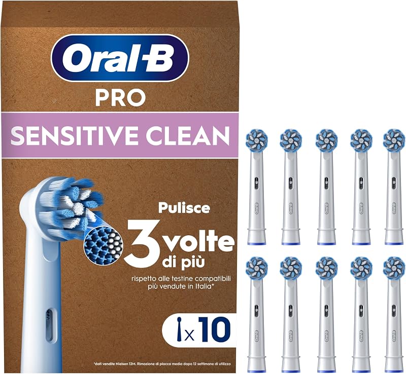 Testine di Ricambio Sensitive Clean, Bianche, 10 Ricambi