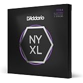 D'Addario NYXL1164 Electric Guitar Strings, 7-String 11-64 | NYXL electric guitar strings deliver enhanced tuning stability, greater strength, dynamic range, and bright tone.
