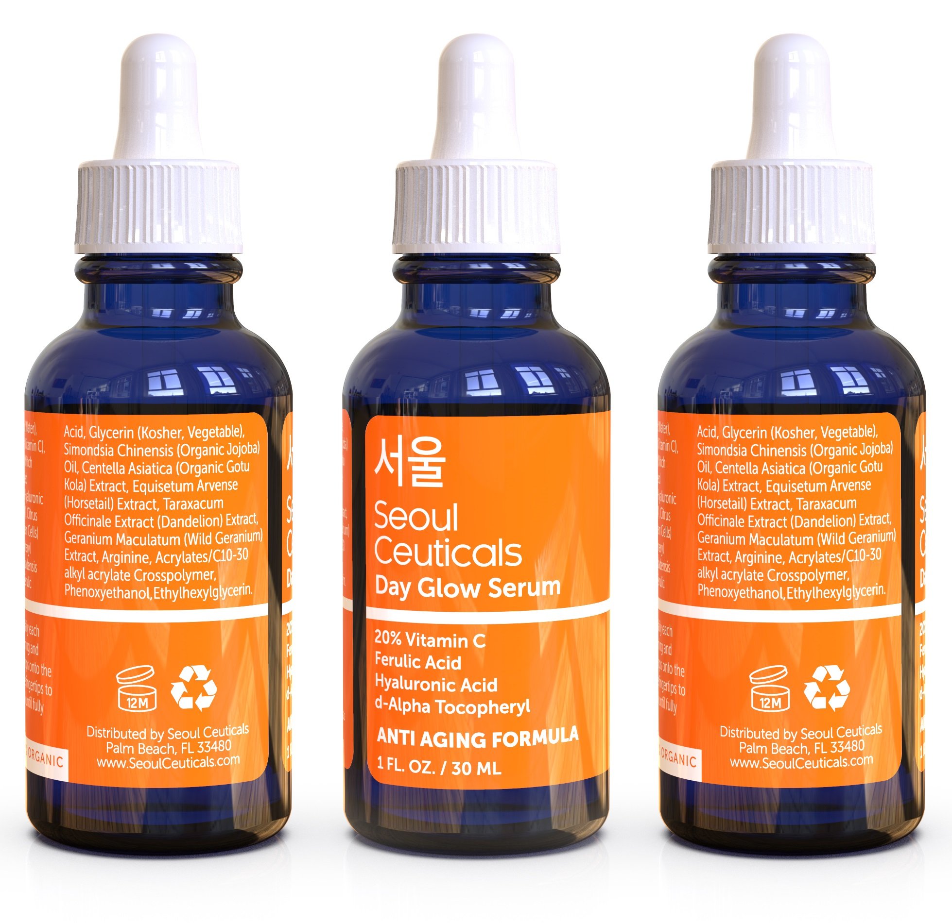 Korean Skin Care K Beauty 20 Vitamin C Hyaluronic Acid Serum + CE