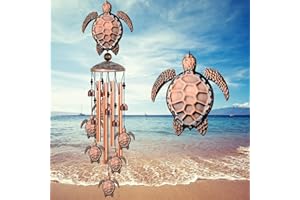 JUNQIU US JUNQIU Turtle Wind Chime,Sea Turtle Gifts for Women,Wind Chimes Outdoor Clearance,Turtle Decor for Outdoor Garden Yard Home, Turtles Gifts for Turtle Lovers,Beach Wind Chimes for Outside with S Hook