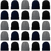 LYDTICK 25 Pack Winter Beanie Hats Bulk for Men Women, Wholesale Knit Beanies Cold Weather Skull Caps