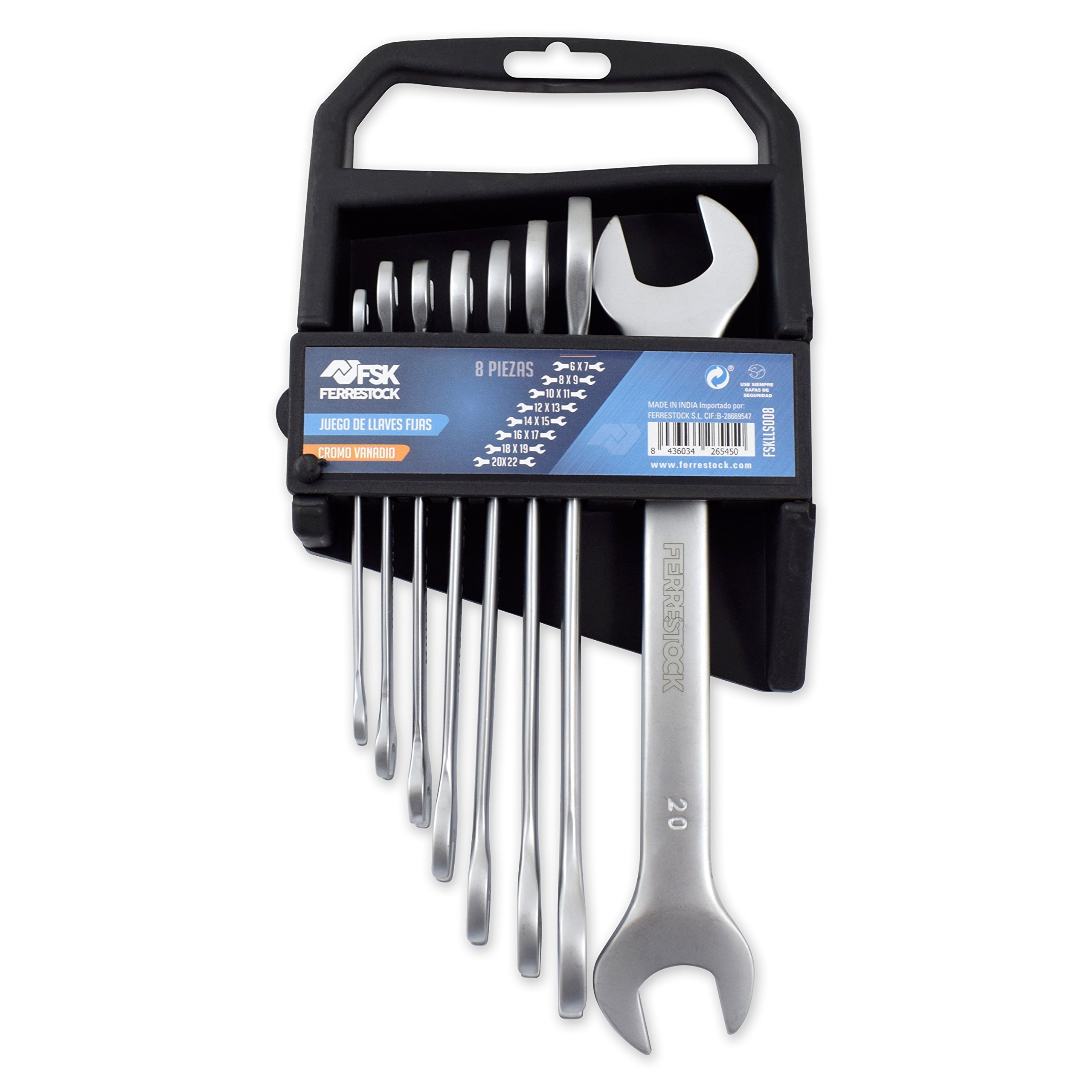 Ferrestock FSKLLS008 Fixed Wrench Set with 8 Pieces