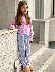Arshiner Pajama Pants for Girls Long Sleep Plaid