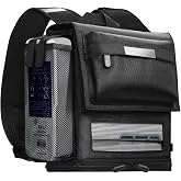 Glucomfy - Ultralight and Rugged 360 Ventilated Backpack for Inogen One G5/Rove 6/OxyGo Next Portable Oxygen Concentrator - 1680D Fabric, Reflective Safety Straps, Trolley Sleeve