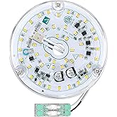 Caisens 4 Inch Ceiling Fan LED Light Replacement, 18W 6000K 2200LM LED Ceiling Fan Light Kit, Round Ceiling Fan Light Kit Rep