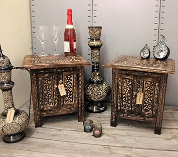 Amazon Com Halali Set Of 2 Mehanadi 15 Moroccan Style Carved