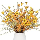 J'FLORU Fall Flower Decorations 12 Pack Autumn