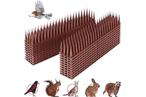 Chaohua Bird Spikes, 9 Pack Bird Deterrent Spikes for Small Squirrel Cat Woodpecker Crow and Raccoon, Pigeon Spikes for Outside Fences Walls and Roofs to Keep Birds Away